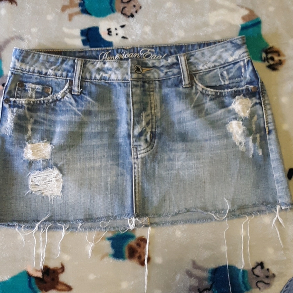 American Eagle Jean Mini Skirt